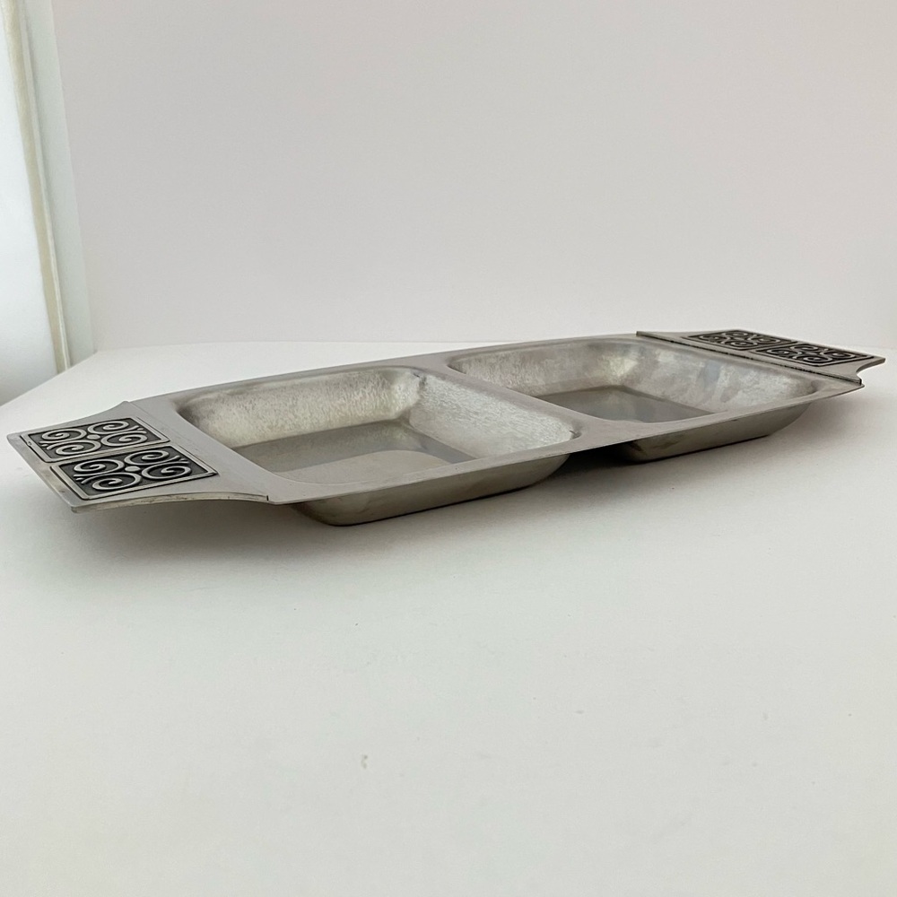 Rogers Insilco Vintage Stainless Steel Divided Serving Dish MCM - Picture 5 of 11